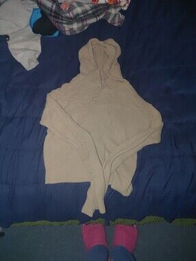 Beige Knit Hoodie Sweater